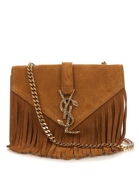 saint laurent brown suede bag|saint laurent purses.